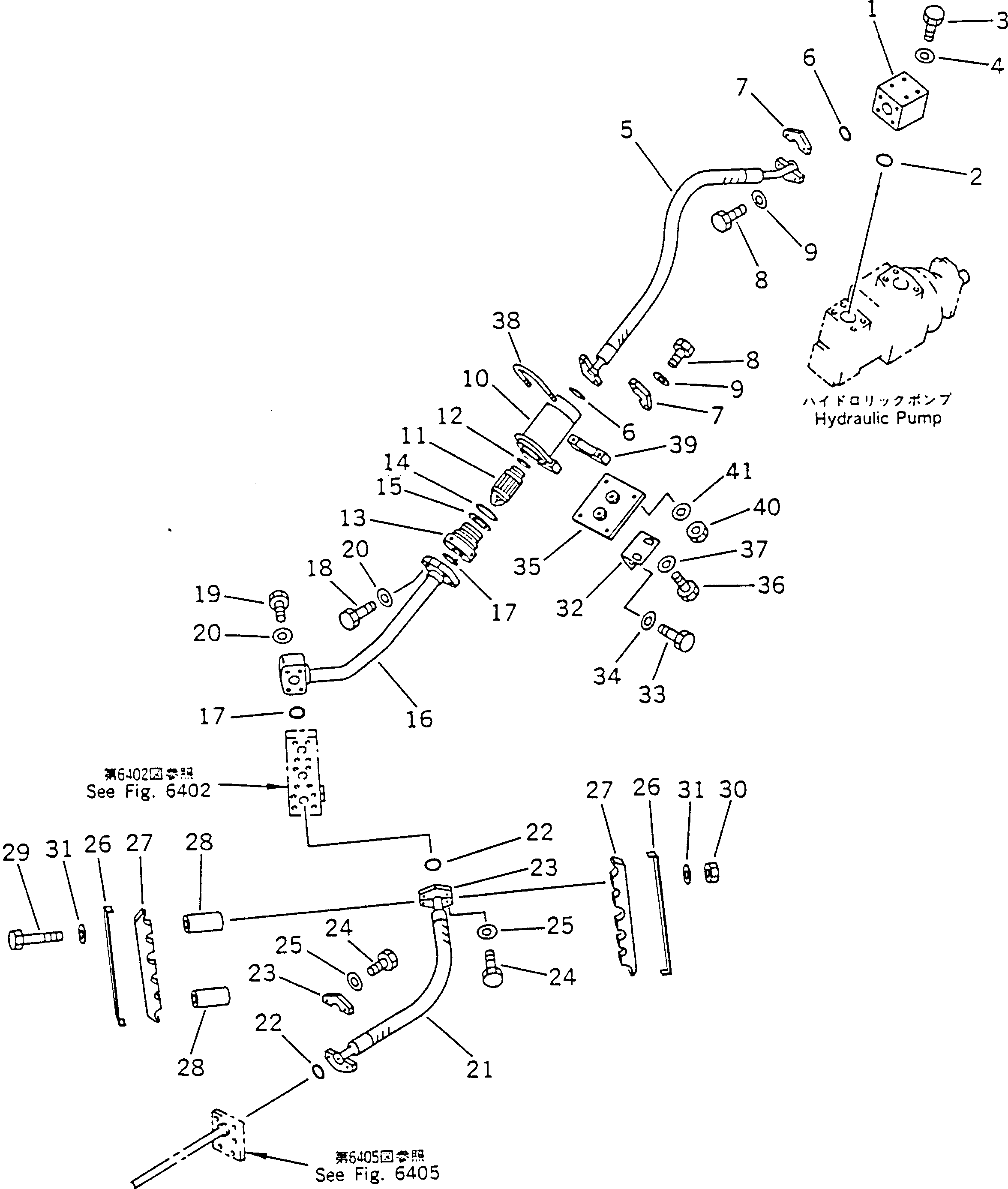 Wheel Dozers Komatsu / WD600-1H S/N 10001-UP (-50cent. Spec.)(wd600-0c) / HYDRAULIC PIPING (3/9)(180120 : 6403)