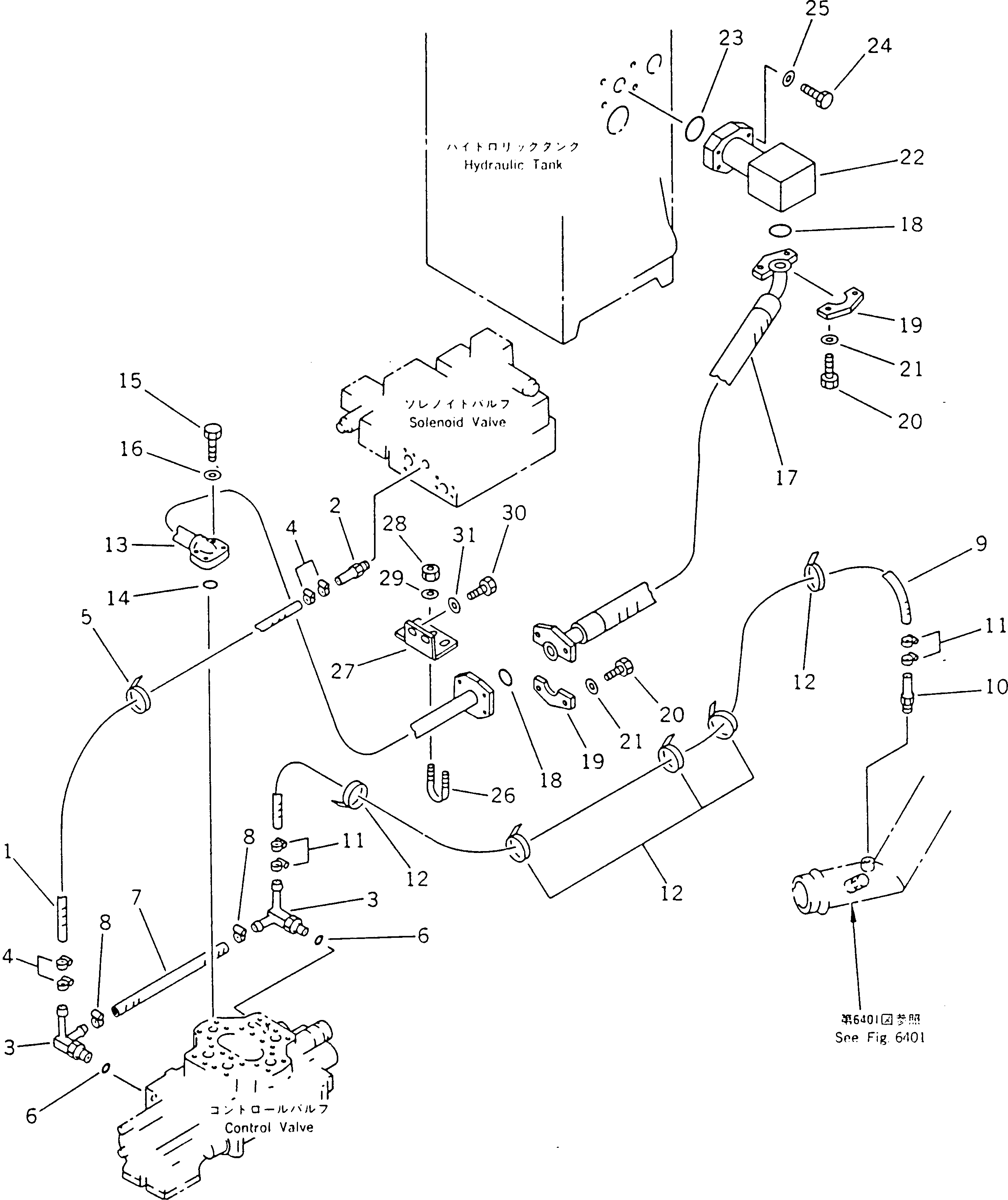 Wheel Dozers Komatsu / WD600-1H S/N 10001-UP (-50cent. Spec.)(wd600-0c) / HYDRAULIC PIPING (6/9)(180150 : 6406)