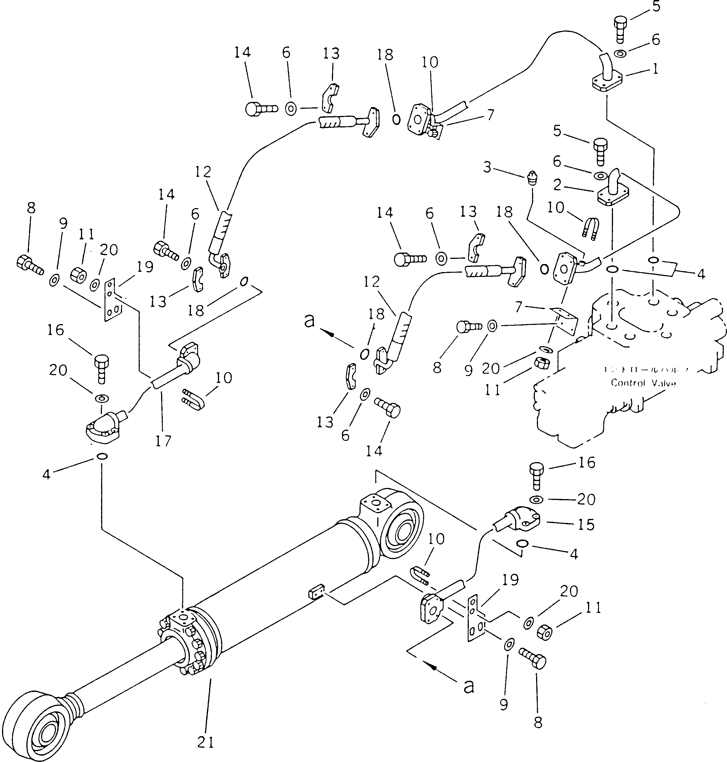 Wheel Dozers Komatsu / WD600-1H S/N 10001-UP (-50cent. Spec.)(wd600-0c) / HYDRAULIC PIPING (7/9)(180160 : 6407)