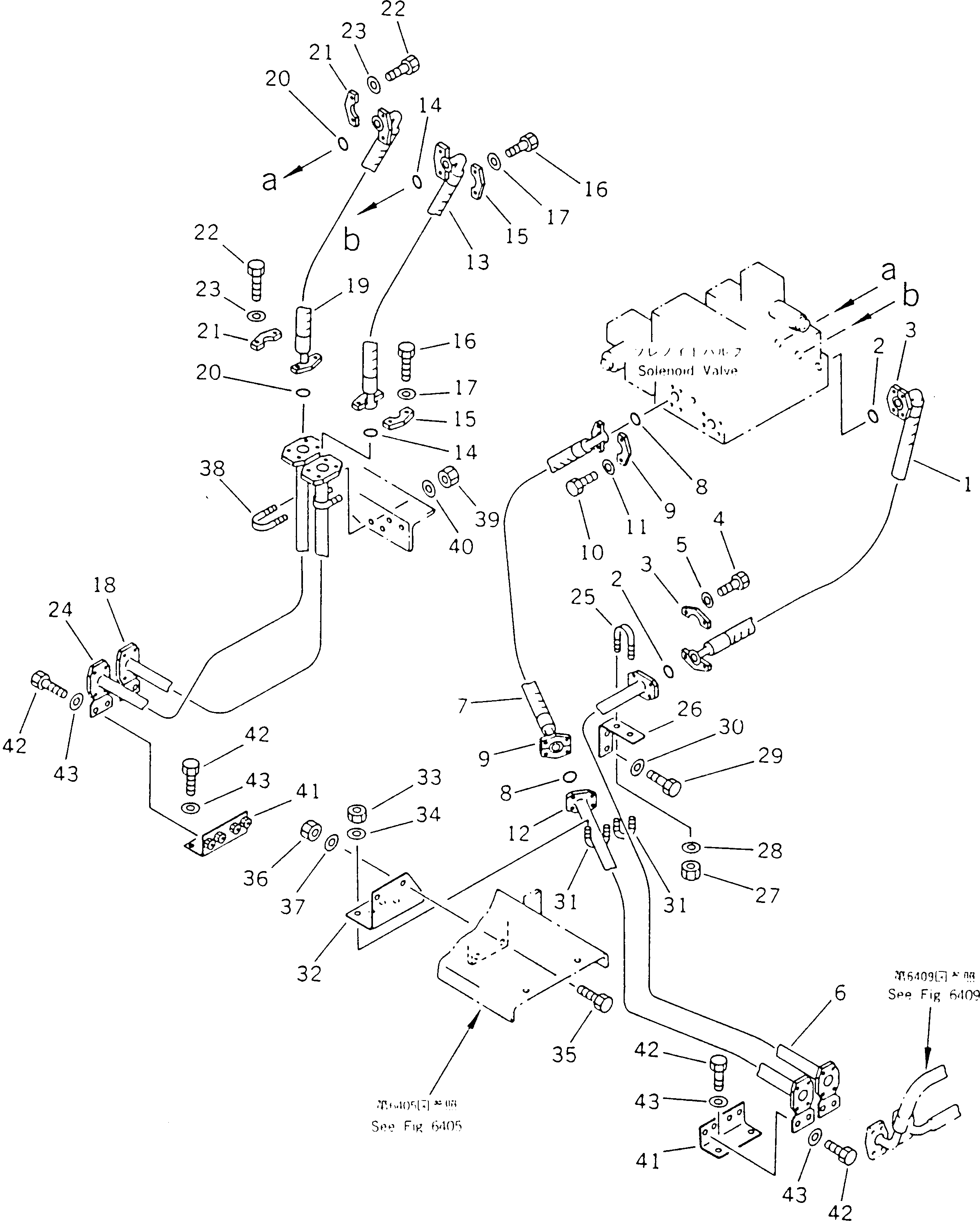 Wheel Dozers Komatsu / WD600-1H S/N 10001-UP (-50cent. Spec.)(wd600-0c) / HYDRAULIC PIPING (8/9)(180170 : 6408)