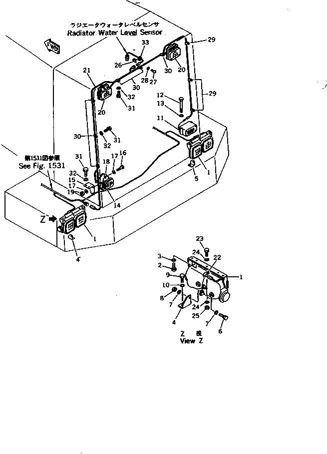 Wheel Dozers Komatsu / WD600-1 S/N 10001-UP(wd600-1c) / ELECTRICAL SYSTEM (REAR LAMP)(030220 : 1561)
