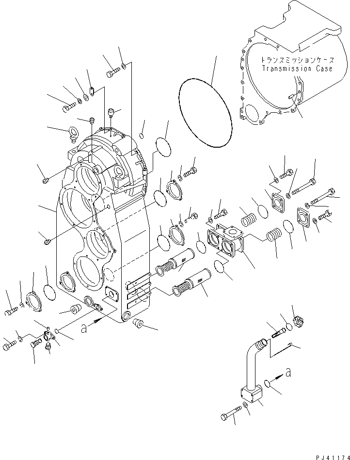 Komatsu parts book diagram for WD600-1 S/N 10001-UP: TRANSMISSION (2/10) (TRANSFER CASE)