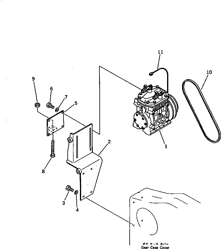 Wheel Dozers Komatsu / WD600-1 S/N 10001-UP(wd600-1c) / AIR CONDITIONER (NIPPON DENSO) (1/4) (COMPRESSOR AND RELATED     PARTS)(#10001-.)(150260 : 5621)