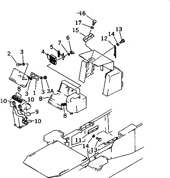 Komatsu parts book diagram for WD600-1 S/N 10001-UP: AIR CONDITIONER (NIPPON DENSO) (4/4) (AIR CONDITIONER RELATED    PARTS)(#10001-.)