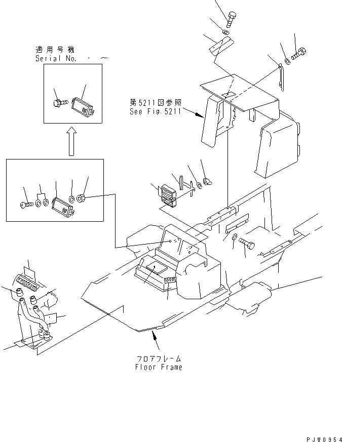 Wheel Dozers Komatsu / WD600-1 S/N 10001-UP(wd600-1c) / AIR CONDITIONER (NIPPON DENSO) (4/4) (AIR CONDITIONER RELATED    PARTS) (R134A)(#.-)(150330 : 5624A)