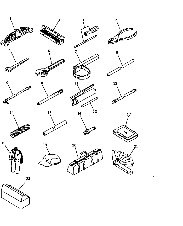 Komatsu parts book diagram for WD600-1 S/N 10001-UP: TOOL
