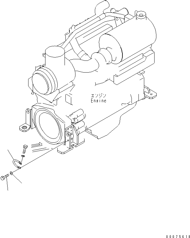 Wheel Dozers Komatsu / WD600-6 S/N 55001-55003(wd600-6c) / ENGINE (EARTH)(#55001-)(030040 : B0000-04A0)