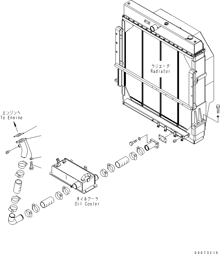 Wheel Dozers Komatsu / WD600-6 S/N 55001-55003(wd600-6c) / ENGINE (RADIATOR PIPING)(#55001-)(030050 : B0000-05A0)