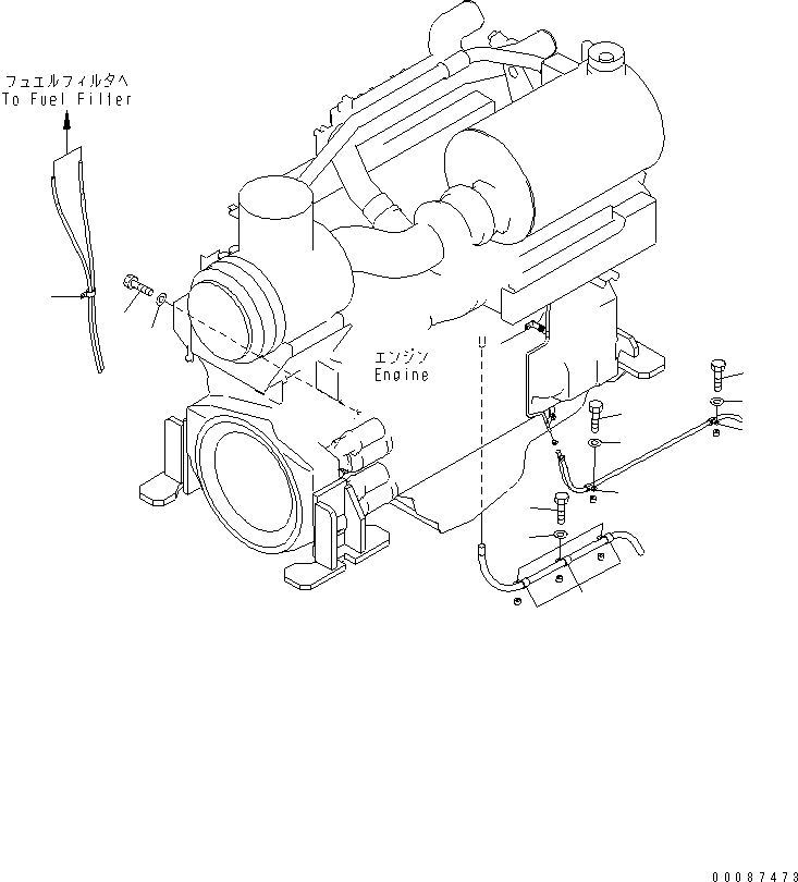 Wheel Dozers Komatsu / WD600-6 S/N 55001-55003(wd600-6c) / ENGINE RELATED PARTS(#55001-)(030090 : B0110-01A0)