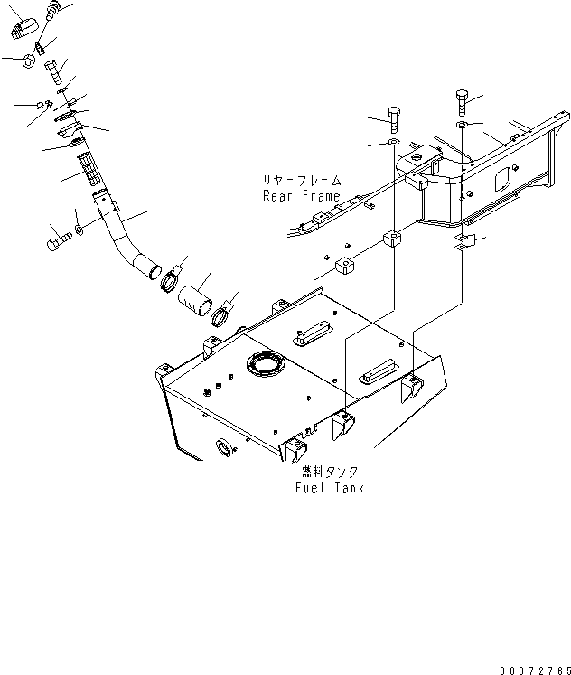 Wheel Dozers Komatsu / WD600-6 S/N 55001-55003(wd600-6c) / FUEL FILLER(#55001-)(090050 : D0100-03A0)