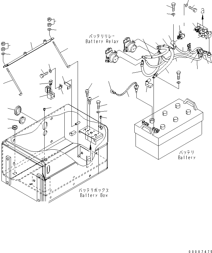 Wheel Dozers Komatsu / WD600-6 S/N 55001-55003(wd600-6c) / BATTERY (BATTERY WIRING)(#55001-)(120020 : E0120-02A0)