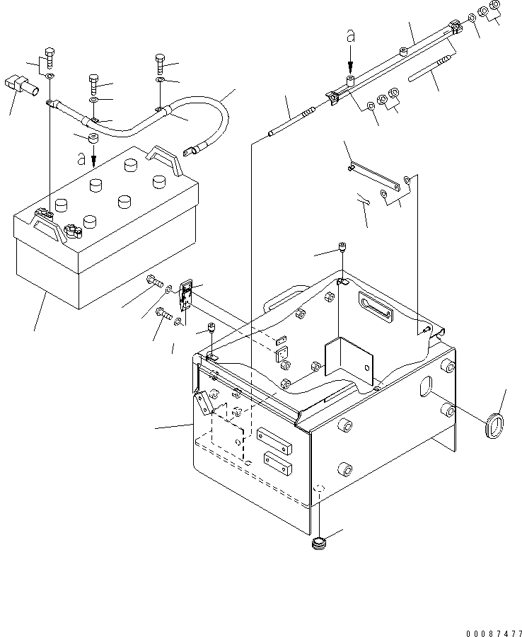 Wheel Dozers Komatsu / WD600-6 S/N 55001-55003(wd600-6c) / BATTERY (BATTERY ? R.H.)(#55001-)(120040 : E0120-03A0)