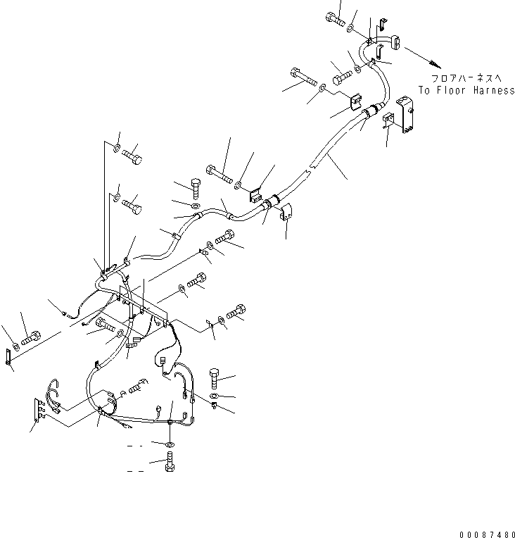 Wheel Dozers Komatsu / WD600-6 S/N 55001-55003(wd600-6c) / FRONT HARNESS(#55001-)(120090 : E0200-01A0)