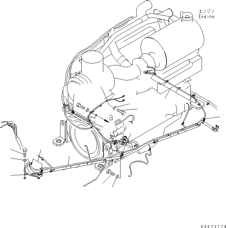 Wheel Dozers Komatsu / WD600-6 S/N 55001-55003(wd600-6c) / REAR HARNESS (VHMS HARNESS)(#55001-)(120150 : E0202-05A2)