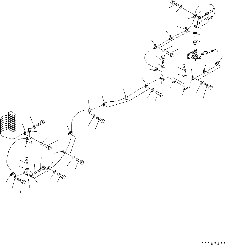Wheel Dozers Komatsu / WD600-6 S/N 55001-55003(wd600-6c) / REAR HARNESS (OIL HEATER LINE) (COLD SPEC.)(#55001-)(120160 : E0202-06A3)
