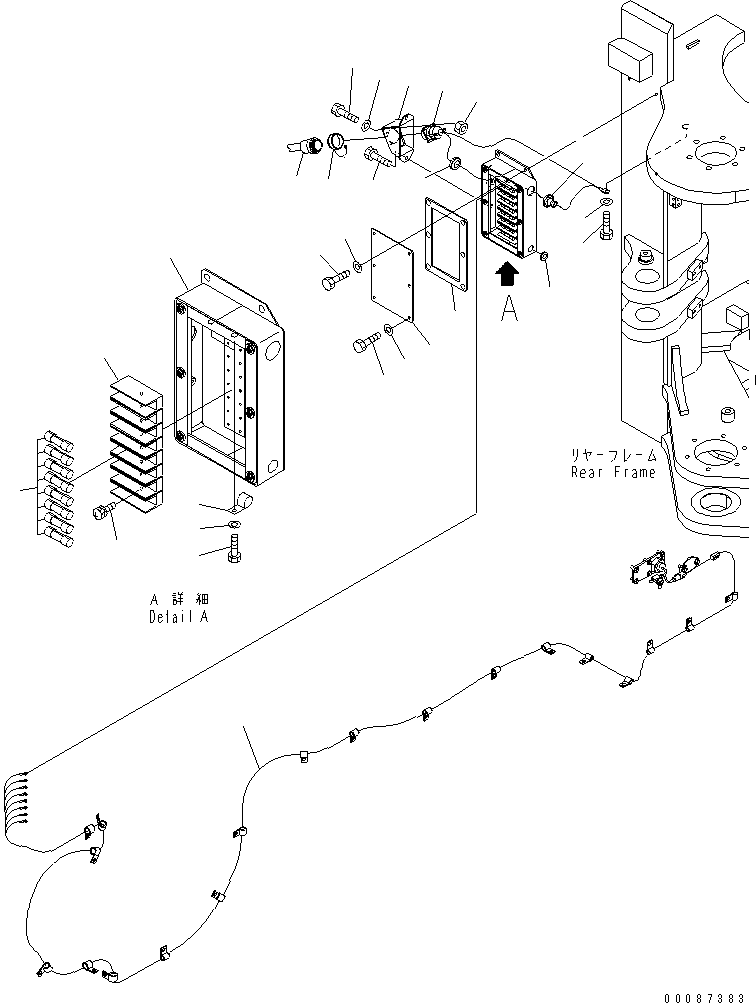 Wheel Dozers Komatsu / WD600-6 S/N 55001-55003(wd600-6c) / REAR HARNESS (FUSE BOX LINE) (COLD SPEC.)(#55001-)(120170 : E0202-07A3)
