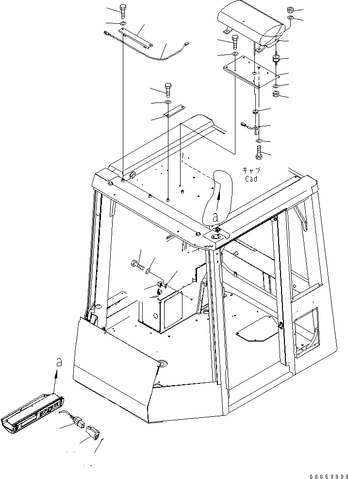 Wheel Dozers Komatsu / WD600-6 S/N 55001-55003(wd600-6c) / WARNING LAMP(#55001-)(120190 : E0340-01A0)