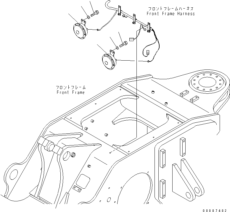 Wheel Dozers Komatsu / WD600-6 S/N 55001-55003(wd600-6c) / HORN(#55001-)(120200 : E0410-01A0)