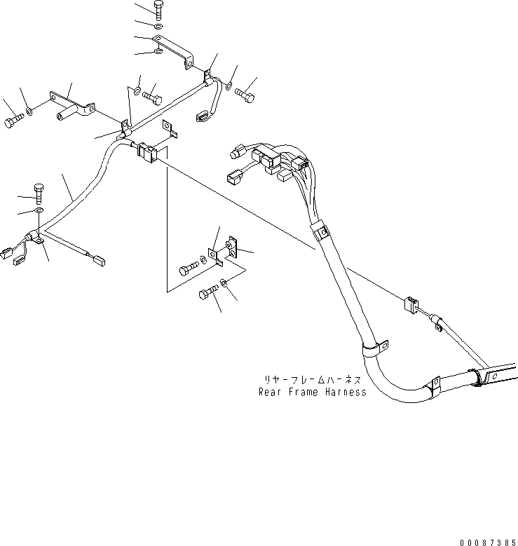 Wheel Dozers Komatsu / WD600-6 S/N 55001-55003(wd600-6c) / TORQUE CONVERTER AND TRANSMISSION (HYDRAULIC PUMP HARNESS)(#55001-)(150040 : F4310-02A0)