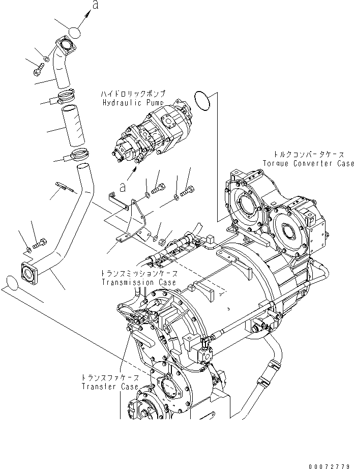Wheel Dozers Komatsu / WD600-6 S/N 55001-55003(wd600-6c) / TORQUE CONVERTER AND TRANSMISSION (TORQUE CONVERTER PUMP PIPING)(#55001-)(150060 : F4310-04A0)