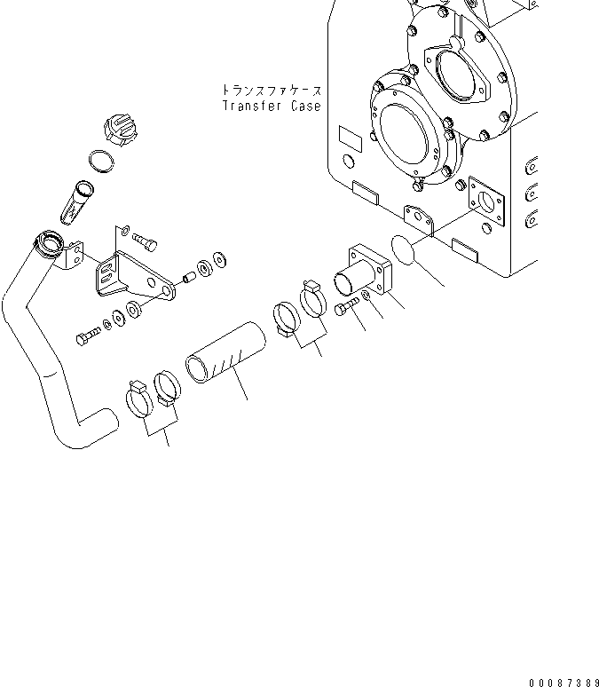 Wheel Dozers Komatsu / WD600-6 S/N 55001-55003(wd600-6c) / TORQUE CONVERTER AND TRANSMISSION (TRANSMISSION OIL FILLER)(#55001-)(150140 : F4310-12A0)