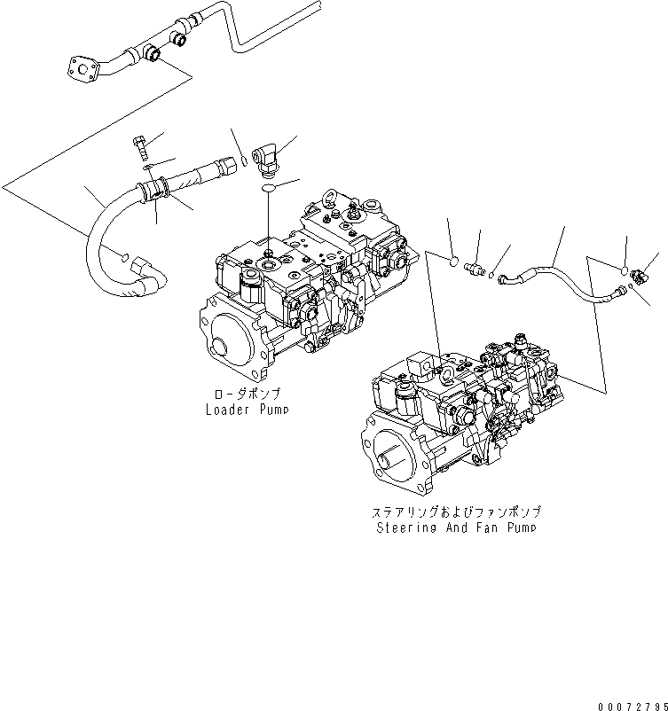 Wheel Dozers Komatsu / WD600-6 S/N 55001-55003(wd600-6c) / TORQUE CONVERTER AND TRANSMISSION (PUMP DRAIN LINE)(#55001-)(150250 : F4310-21A0)