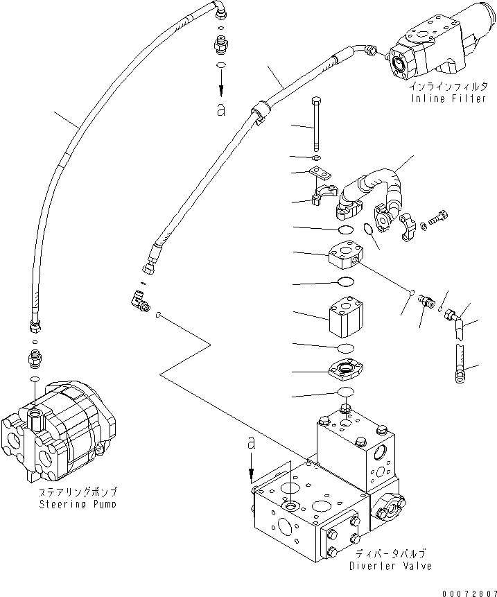 Wheel Dozers Komatsu / WD600-6 S/N 55001-55003(wd600-6c) / TORQUE CONVERTER AND TRANSMISSION (DIVERTER VALVE LINE)(#55001-)(150390 : F4310-33A0)