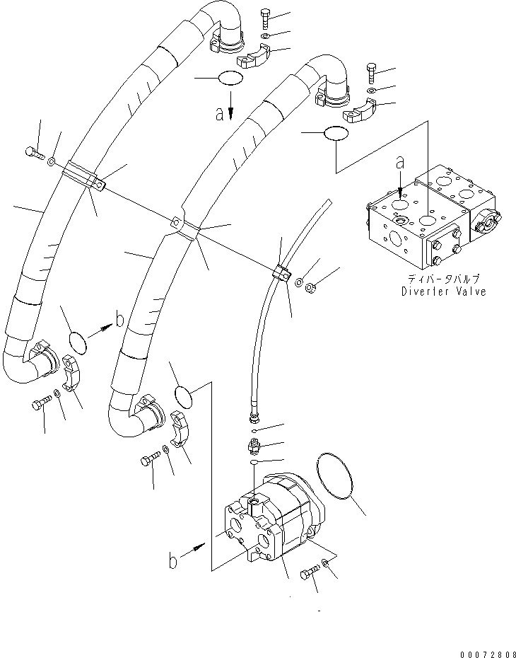 Wheel Dozers Komatsu / WD600-6 S/N 55001-55003(wd600-6c) / TORQUE CONVERTER AND TRANSMISSION (PUMP AND PUMP PIPING)(#55001-)(150400 : F4310-34A0)