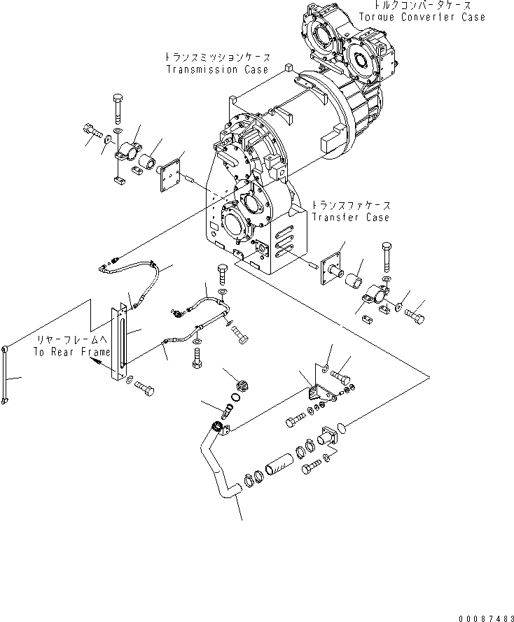 Wheel Dozers Komatsu / WD600-6 S/N 55001-55003(wd600-6c) / TORQUE CONVERTER AND TRANSMISSION (MOUNTING PARTS)(#55001-)(150420 : F4310-41A0)