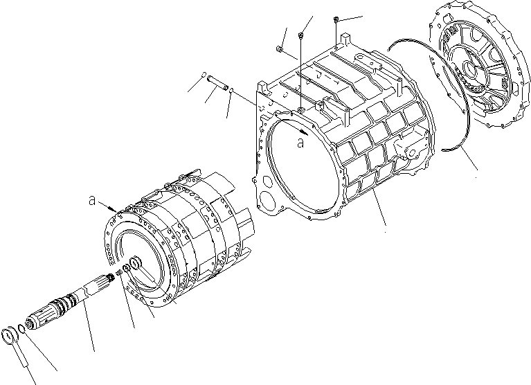 Wheel Dozers Komatsu / WD600-6 S/N 55001-55003(wd600-6c) / TRANSMISSION (CASE AND INPUT SHAFT)(#55001-)(150570 : F4320-54A0)