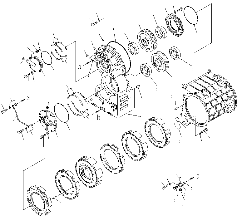 Wheel Dozers Komatsu / WD600-6 S/N 55001-55003(wd600-6c) / TRANSMISSION (OUTPUT TRANSFER UNIT)(#55001-)(150580 : F4320-55A0)