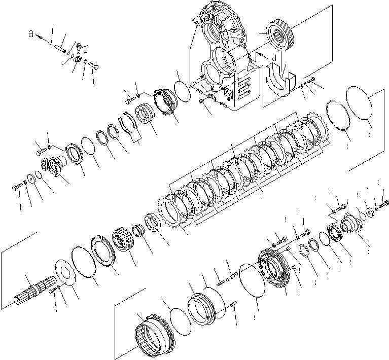 Wheel Dozers Komatsu / WD600-6 S/N 55001-55003(wd600-6c) / TRANSMISSION (OUTPUT SHAFT AND P/B)(#55001-)(150590 : F4320-56A0)