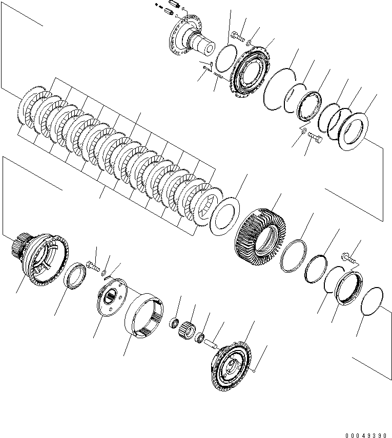 Wheel Dozers Komatsu / WD600-6 S/N 55001-55003(wd600-6c) / FRONT AXLE (FINAL DRIVE ASS