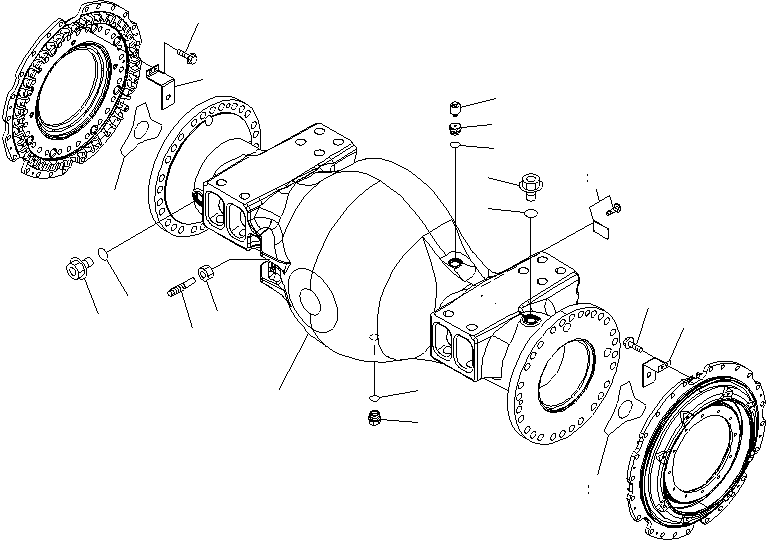 Wheel Dozers Komatsu / WD600-6 S/N 55001-55003(wd600-6c) / FRONT AXLE (HOUSING AND RERATED PARTS)(#55001-)(150740 : F4400-07A0)