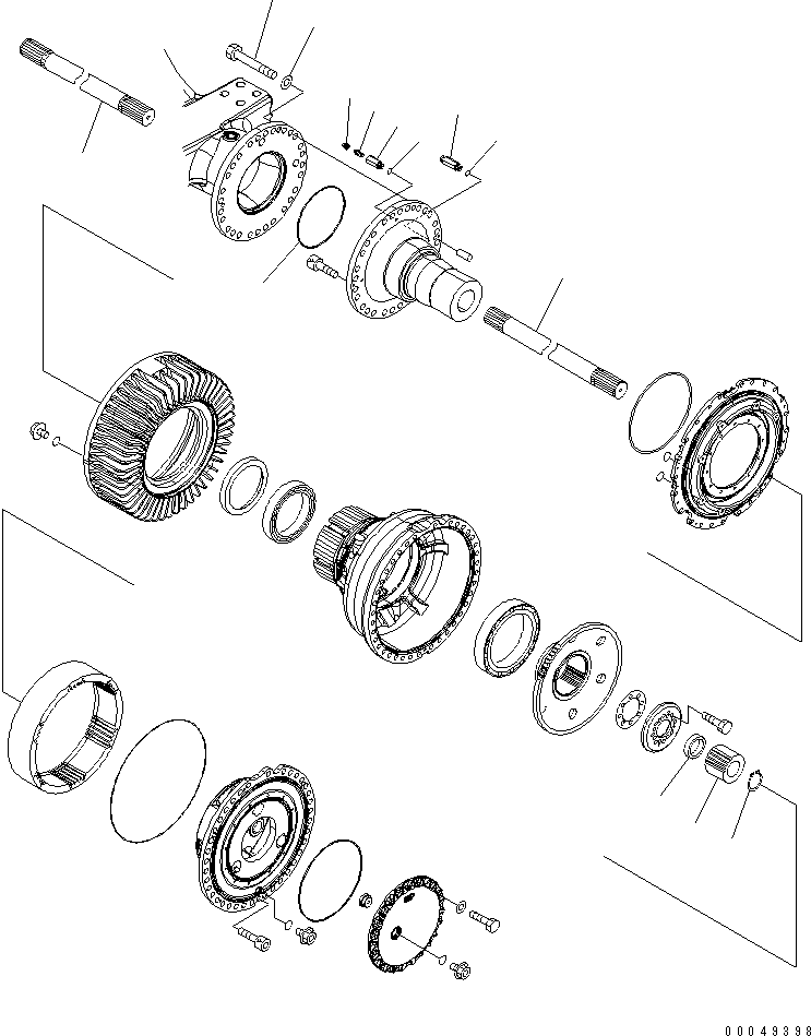 Wheel Dozers Komatsu / WD600-6 S/N 55001-55003(wd600-6c) / REAR AXLE (FINAL DRIVE RERATED PART)(#55001-)(150880 : F4500-05A0)