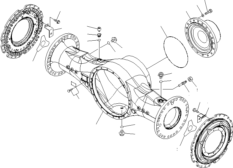 Wheel Dozers Komatsu / WD600-6 S/N 55001-55003(wd600-6c) / REAR AXLE (HOUSING AND RERATED PARTS)(#55001-)(150930 : F4500-07A0)