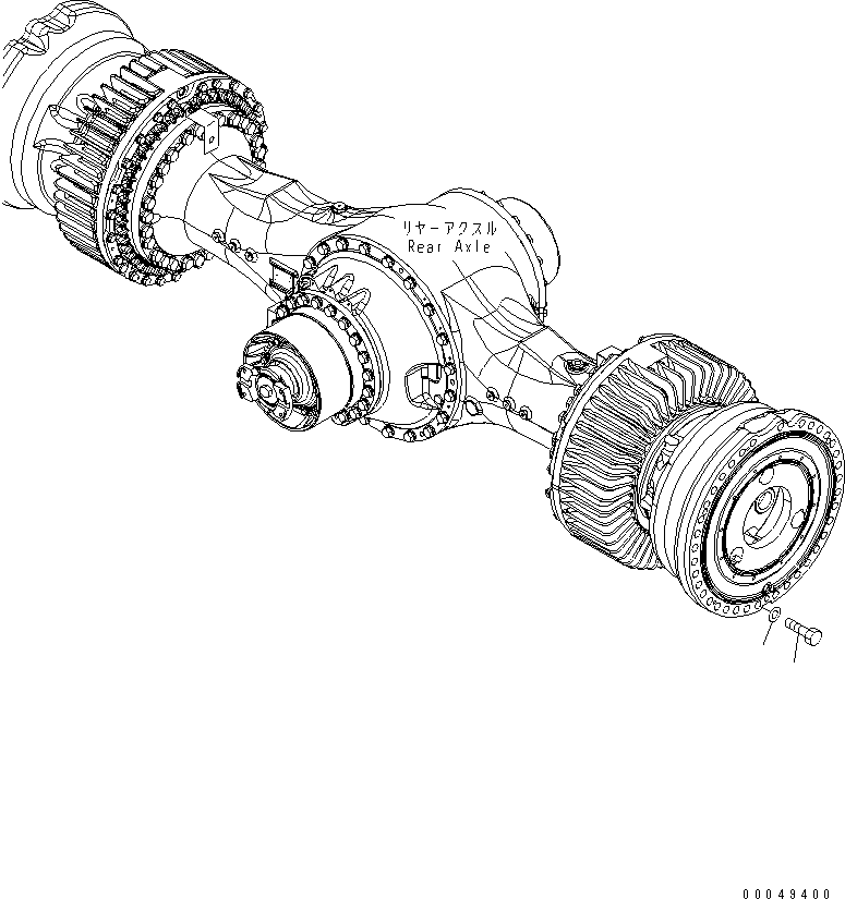 Wheel Dozers Komatsu / WD600-6 S/N 55001-55003(wd600-6c) / REAR AXLE (WHEEL MOUNTING)(#55001-)(151010 : F4500-15A0)