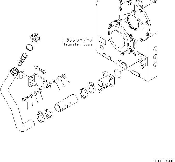 Wheel Dozers Komatsu / WD600-6 S/N 55001-55003(wd600-6c) / TRANSMISSION OIL FILLER (1/2)(#55001-)(151080 : F4880-01A0)
