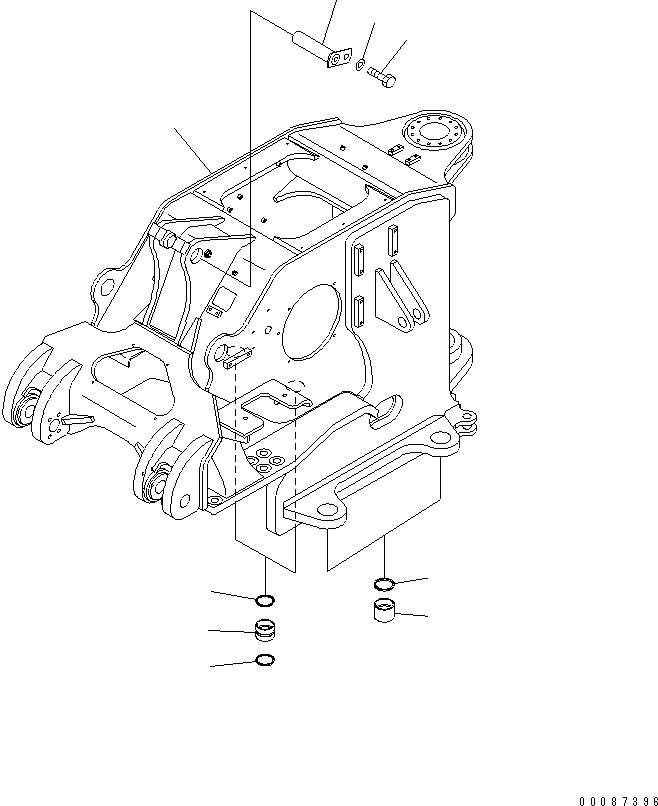 Wheel Dozers Komatsu / WD600-6 S/N 55001-55003(wd600-6c) / FRONT FRAME(#55001-)(210010 : J4110-01A0)