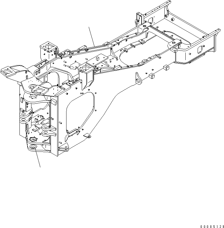 Wheel Dozers Komatsu / WD600-6 S/N 55001-55003(wd600-6c) / REAR FRAME (FOR PM CLINIC AND COLD SPEC.)(#55001-)(210130 : J4120-01B1)