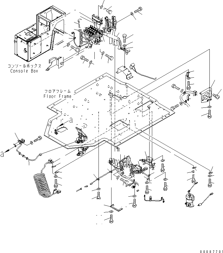 Wheel Dozers Komatsu / WD600-6 S/N 55001-55003(wd600-6c) / FLOOR SUB (FLOOR FRAME HARNESS)(#55001-)(240540 : K4010-12A0)