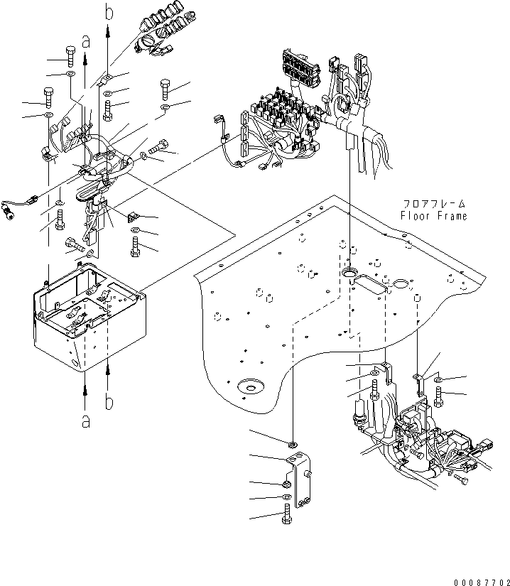 Wheel Dozers Komatsu / WD600-6 S/N 55001-55003(wd600-6c) / FLOOR SUB (R.H. CONSOLE HARNESS)(#55001-)(240550 : K4010-13A0)