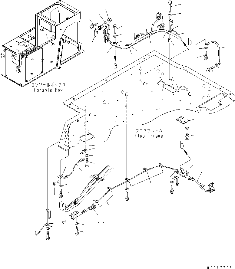 Wheel Dozers Komatsu / WD600-6 S/N 55001-55003(wd600-6c) / FLOOR SUB (VHMS HARNESS)(#55001-)(240580 : K4010-15A0)