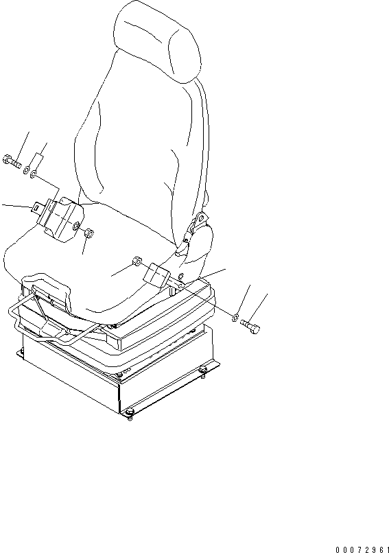 Wheel Dozers Komatsu / WD600-6 S/N 55001-55003(wd600-6c) / FLOOR SUB (SEAT BELT) (78MM)(#55001-)(240740 : K4010-30A0)