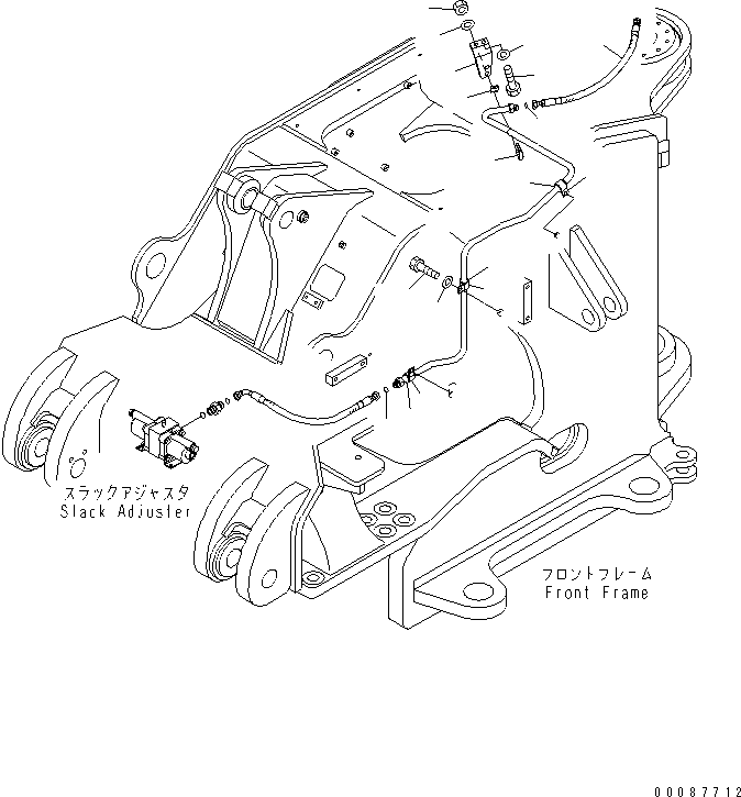 Wheel Dozers Komatsu / WD600-6 S/N 55001-55003(wd600-6c) / BRAKE PIPING (FRONT)(#55001-)(240850 : K4460-01A0)