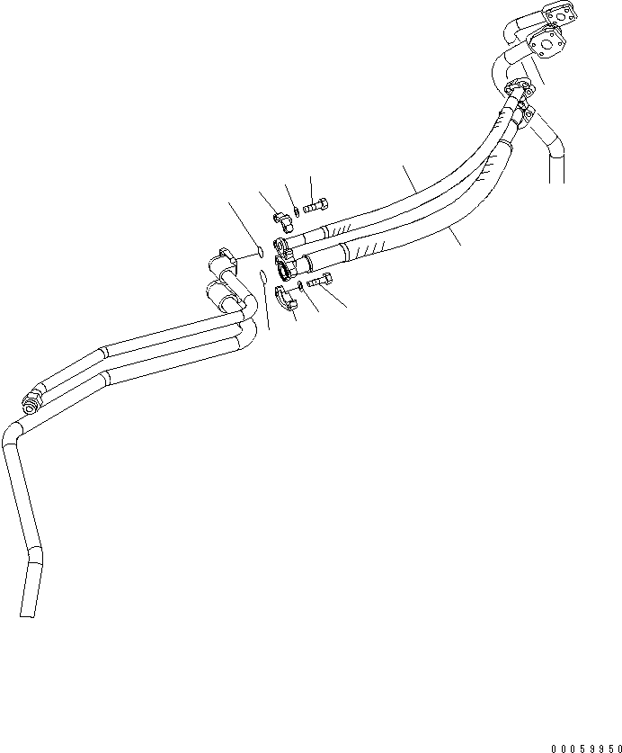 Wheel Dozers Komatsu / WD600-6 S/N 55001-55003(wd600-6c) / BRAKE PIPING (COOLING LINE ? FRONT) (2/2) (FOR BRAKE COOOLING SYSTEM)(#55001-)(240870 : K4460-03A1)