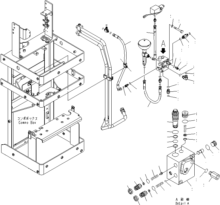 Wheel Dozers Komatsu / WD600-6 S/N 55001-55003(wd600-6c) / COMPO BOX (ACCUMURATOR CHARGE VALVE) (FOR ADVANCED JOY STICK STEERING)(#55001-)(241000 : K4470-03A3)
