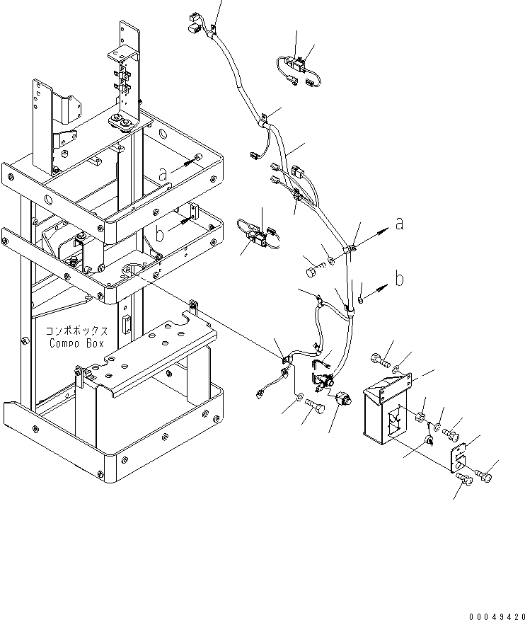 Wheel Dozers Komatsu / WD600-6 S/N 55001-55003(wd600-6c) / COMPO BOX (VHMS WIRING) (FOR VHMS)(#55001-)(241100 : K4470-12A1)