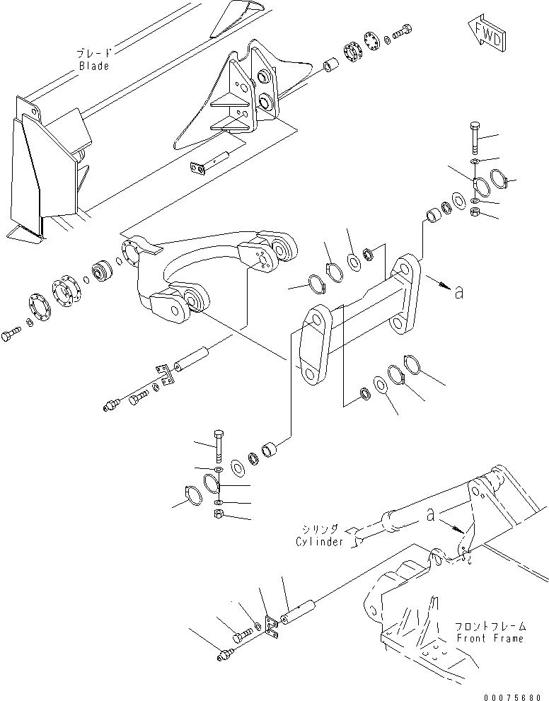 Wheel Dozers Komatsu / WD600-6 S/N 55001-55003(wd600-6c) / DOZER AND LINKAGE (PIN)(#55001-)(330070 : T4210-05A0)