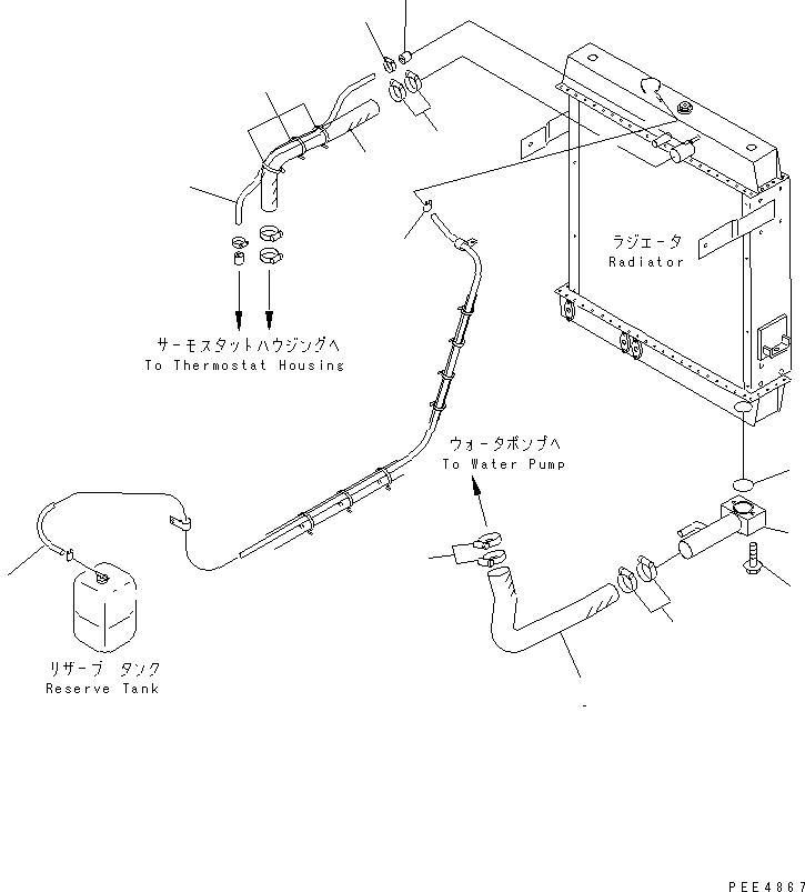 Compactors Komatsu / WF450-3 S/N 54001-UP (For Komatsu Hanomag (Germany))(wf450-0c) / RADIATOR (RADIATOR PIPING)(060040 : C0110-03A0)
